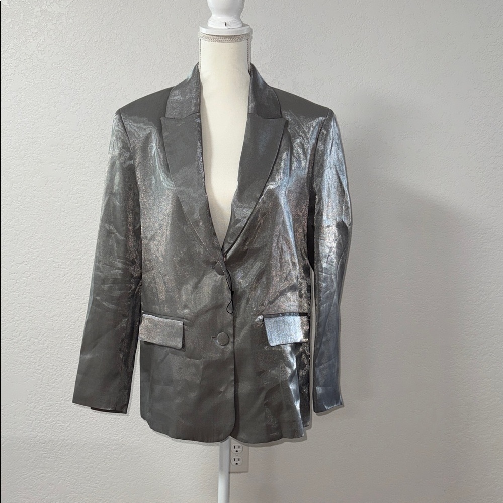ZARA Silver Women's coat Size S